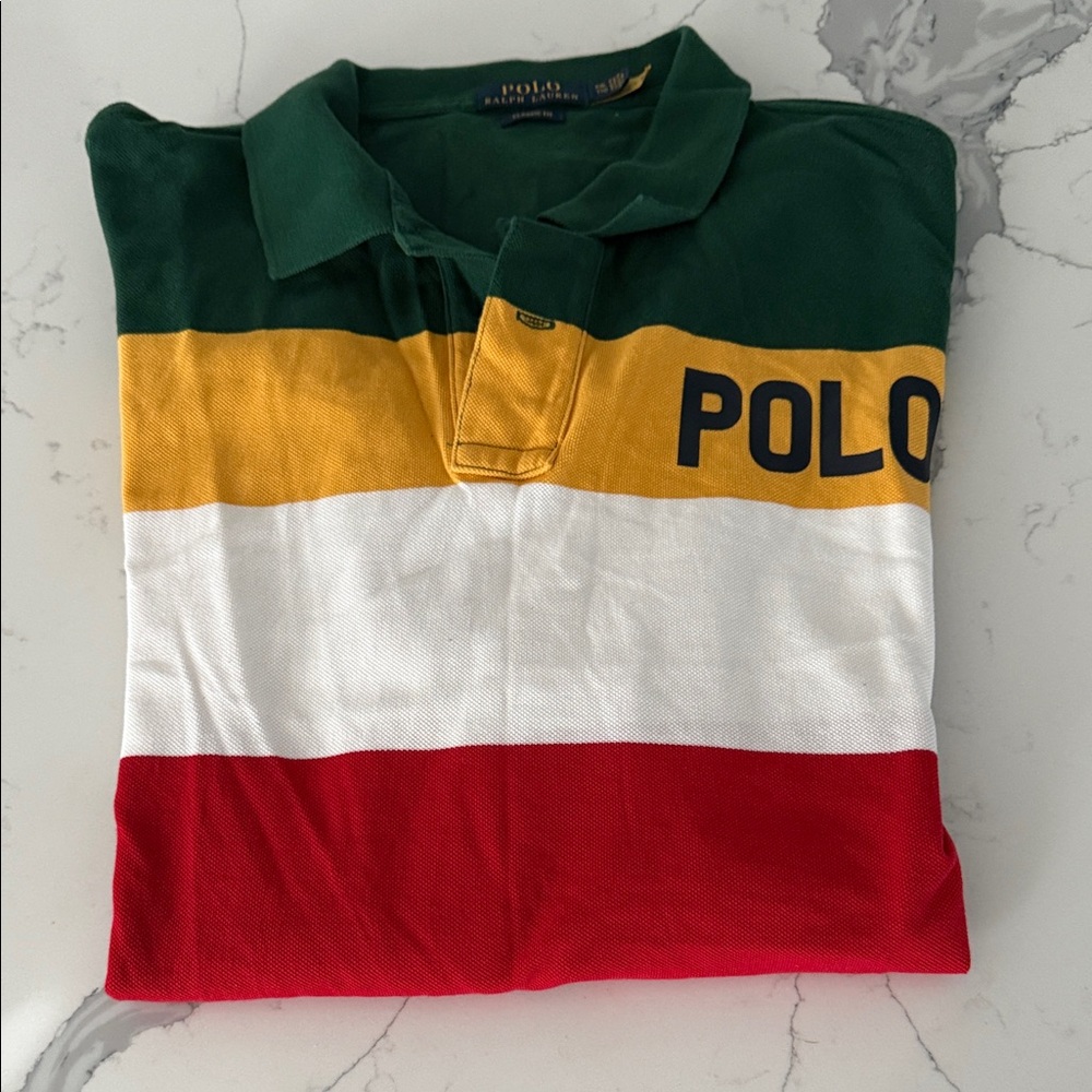 Polo by Ralph Lauren Colorblock Striped Polo Shirt